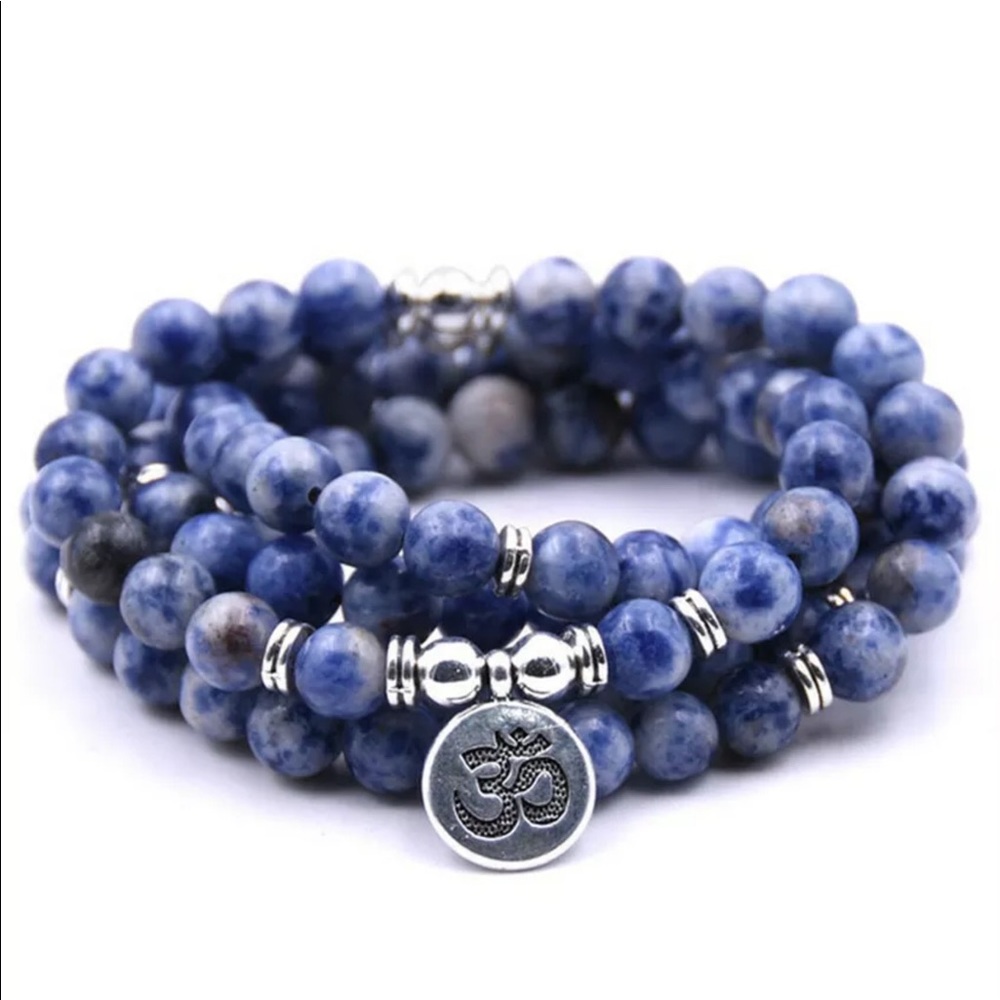 Malachite or Sodalite gemstone Malas - Picture 2 of 5